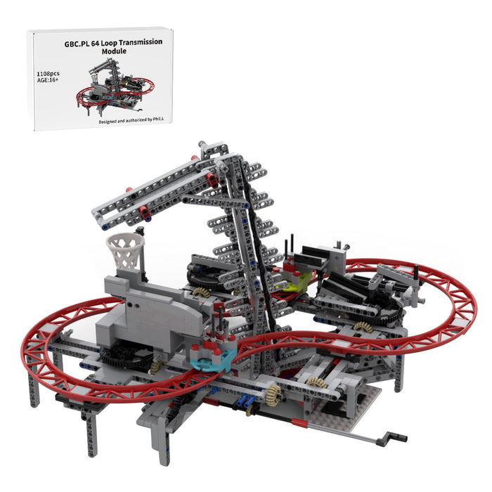 MOC Cycle Mechanical Building Block Module，Advanced Gear and Linkage Mechanism-1108PCS enginediyshop