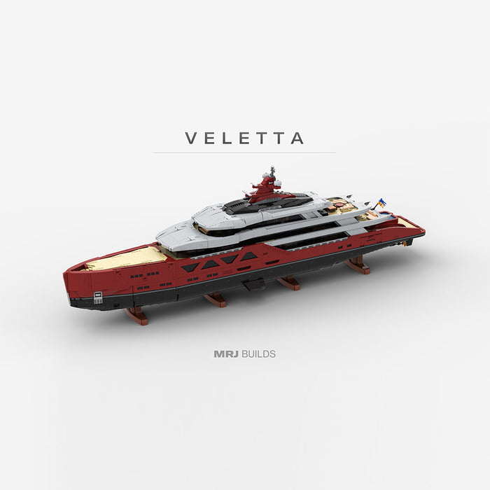 MOC-254412 120CM Modular Luxury Yacht Building Blocks Set-15639PCS enginediyshop