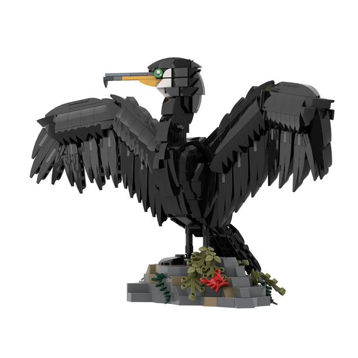 MOC-245556 Nature-Themed Cormorant Bird Building Blocks Set(963PCS)