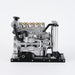 TECHING 1/10 DIY Mini Metal OHV Inline Four-cylinder Diesel Engine Model with Cooling System Educational Toys Gifts (Upgraded Version/300+PCS) enginediyshop