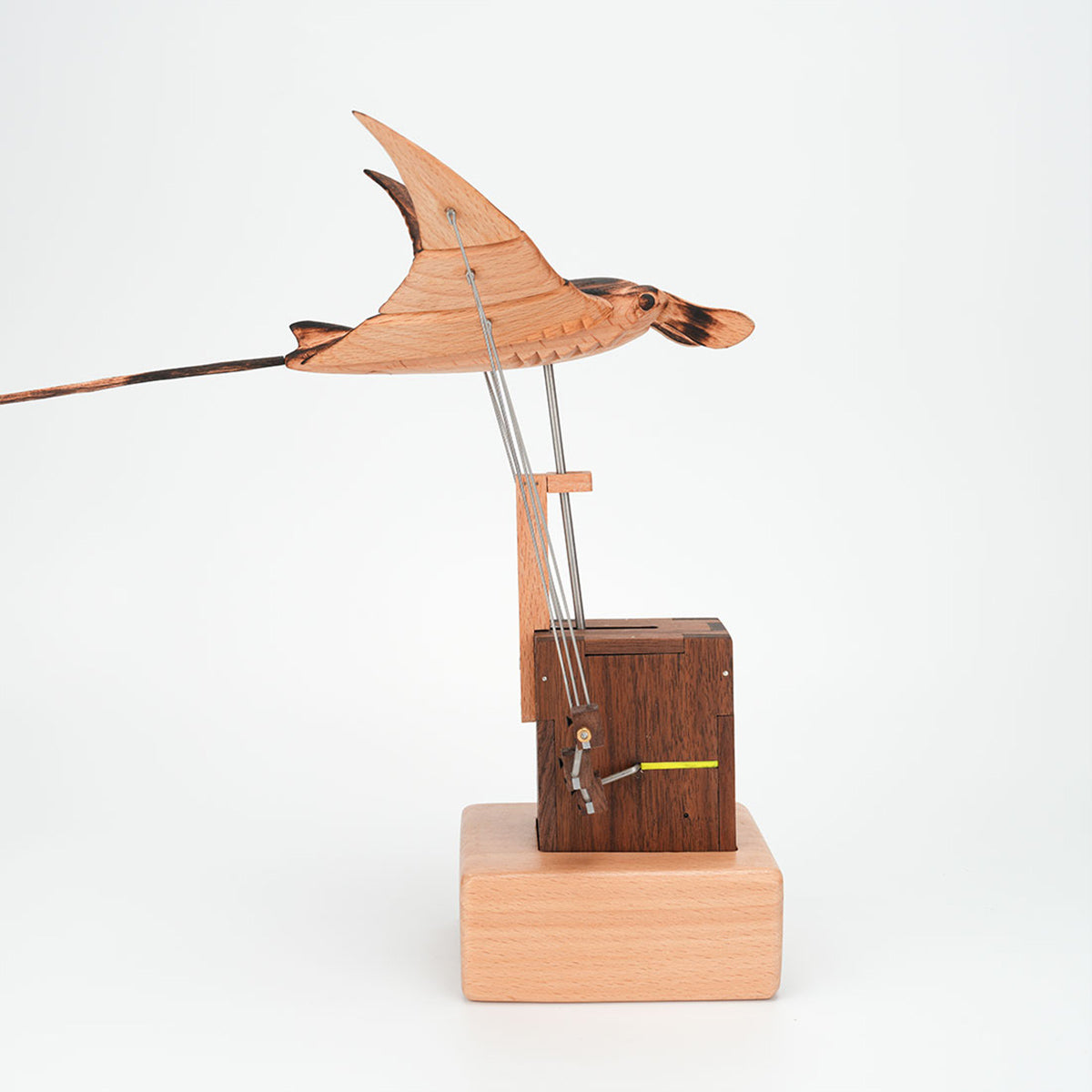 Wooden Manta Bionic Marine Biological Dynamic Model, Desktop Relaxation Decor
