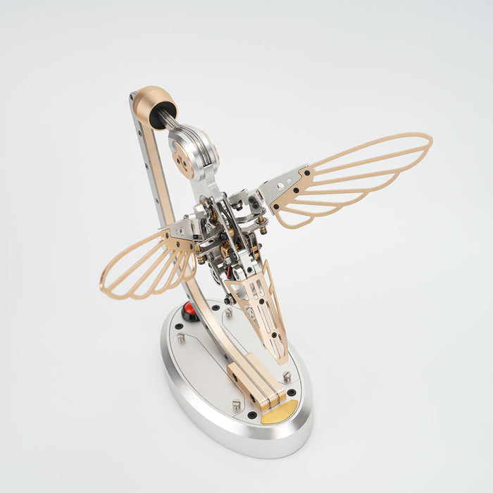 3D Metal Mechanical Hummingbird Dynamic Bionic Bird Model with Transmission DIY Assembly Kit enginediyshop