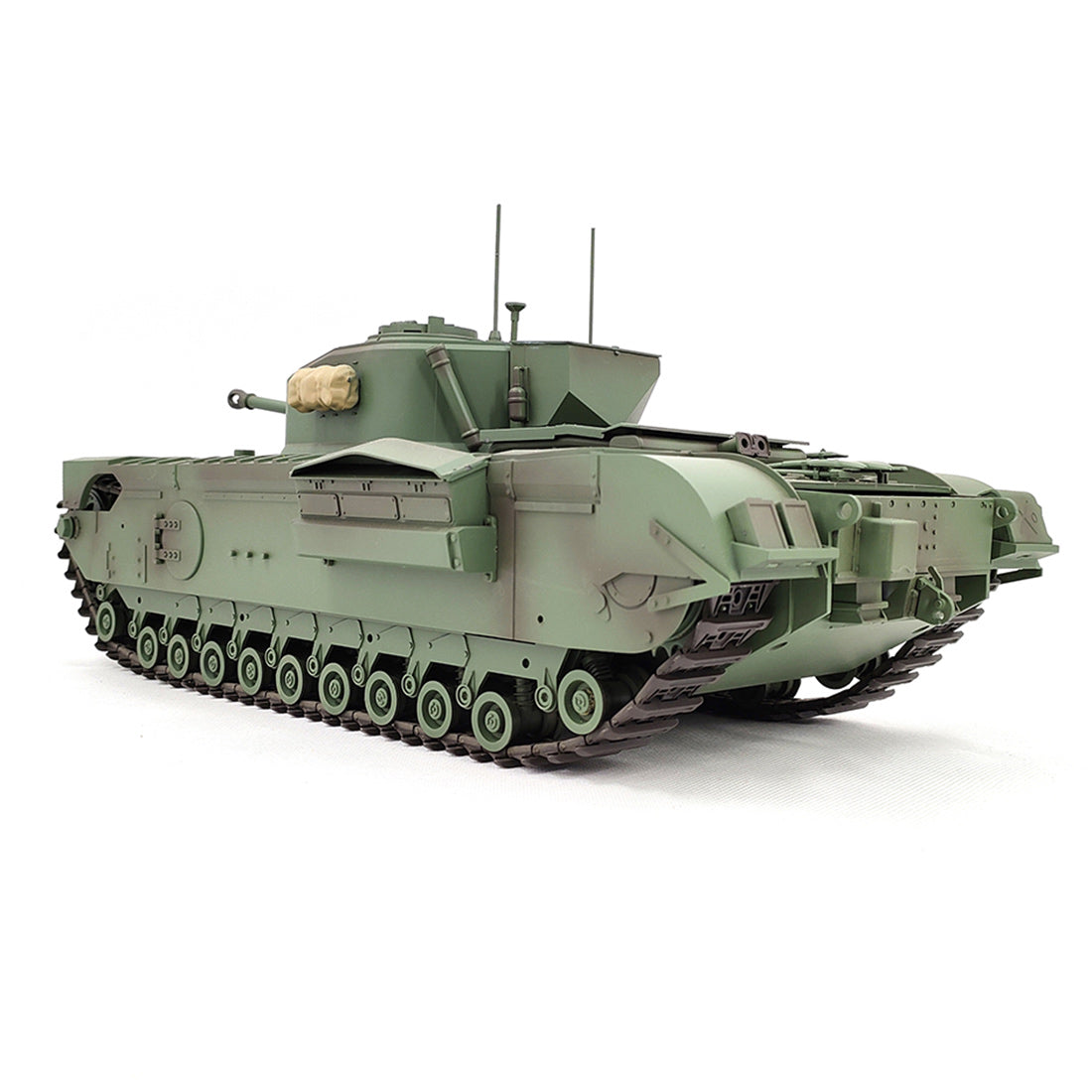 1/16 Scale 2.4G RC Churchill Main Battle Tank Infrared Military Vehicle Model enginediyshop