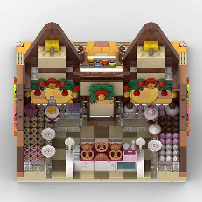 MOC-199764 Winter Village Pastry Shop Christmas Building Blocks Set (1904PCS) enginediyshop