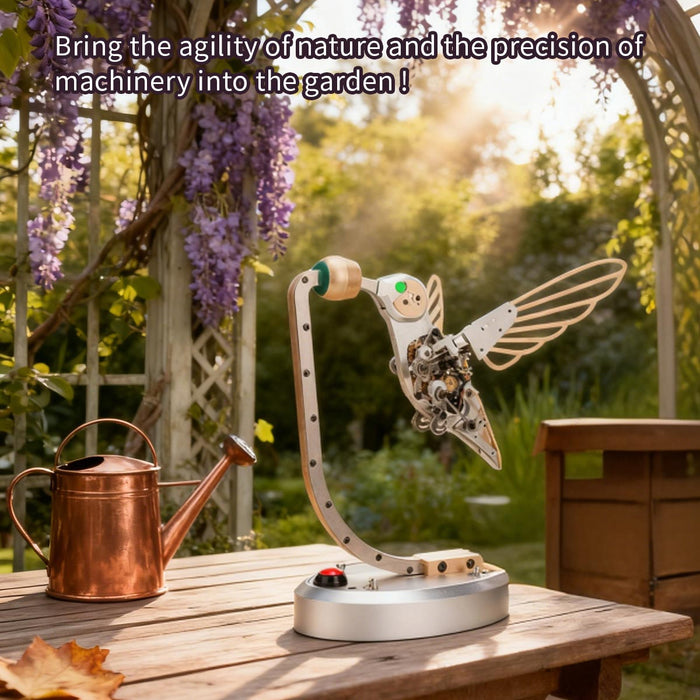 3D Metal Mechanical Hummingbird Dynamic Bionic Bird Model with Transmission DIY Assembly Kit enginediyshop