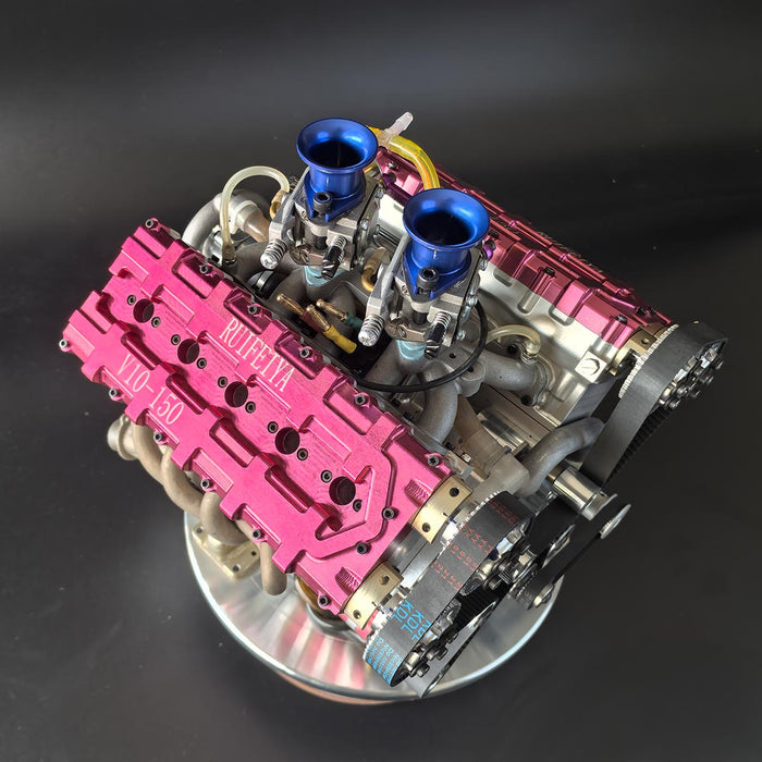 V10 Engine Internal RUIFEIYA V10-150 1/4 Scale Working V10 Gas Engine Model - 150cc DOHC 4 ...