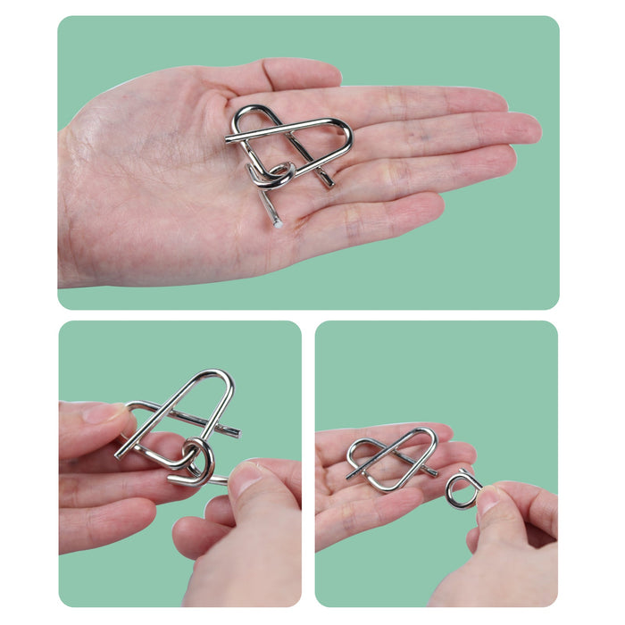 Advent Calendar Brain Teaser Adventskalender 24Pcs Christmas Gift Metal Brain Teasers Puzzle Educational Toy - Type 2 enginediyshop