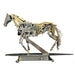 3D Metal Mechanical Horse Model DIY Dynamic Creature Assembly Sculpture with Precision Transmission Structure Powered Model Art Installation Display Kit-300+PCS enginediyshop