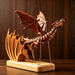 Wooden Western Mythical Creature Model – Articulated Gothic Fantasy Desktop Sculpture enginediyshop