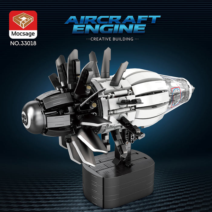 Mocsage MOC-180038 CFM-RISE Open Rotor Engine Building Blocks Set（1351PCS） enginediyshop