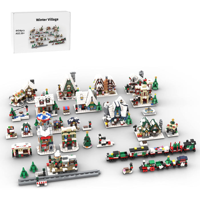 MOC-124484 Winter Village Street View Building Blocks Toys Set -4454PCS enginediyshop