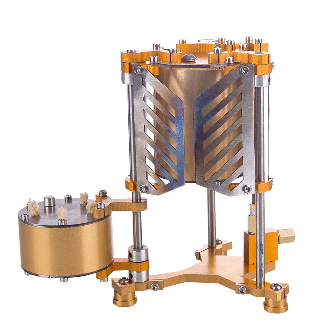 ENJOMOR Watt-Dampfmaschinenreaktor Modell Dampfpumpe mit Kesselgenerator Wissenschaftliches Bildungsspielzeug für die Desktop-Dekoration 11