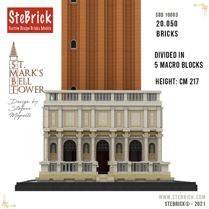 MOC-99638 1/50 St-Mark's Bell Tower Building Blocks MOC Set Toys (20050PCS) enginediyshop