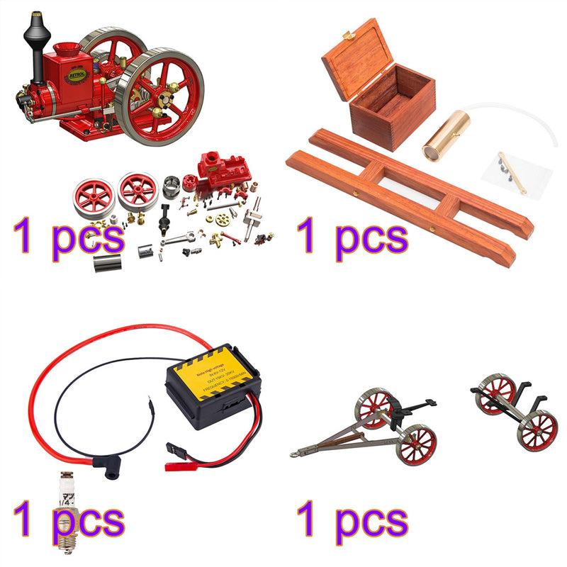 RETROL ENGINE HM-01 7cc Engine 4-stroke Horizontal Hit and Miss Internal Combustion Engine Model enginediyshop