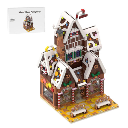 MOC-199764 Winter Village Pastry Shop Christmas Building Blocks Set (1904PCS) enginediyshop