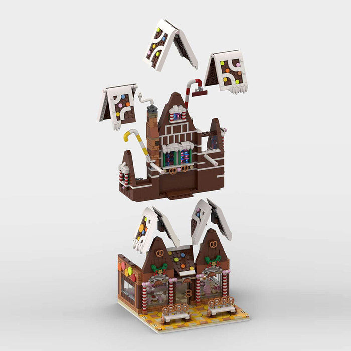 MOC-199764 Winter Village Pastry Shop Christmas Building Blocks Set (1904PCS) enginediyshop