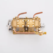 RW-L2 Mini Inline Double Cylinder Reciprocating Steam Engine Model for 70-130cm Steamships (Forward and Reverse Rotation/Without Boiler) enginediyshop