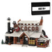 MOC-162963 Winter Village-Chocolate Factory Snowy Christmas Street Scene Building Blocks Set (1970PCS) enginediyshop