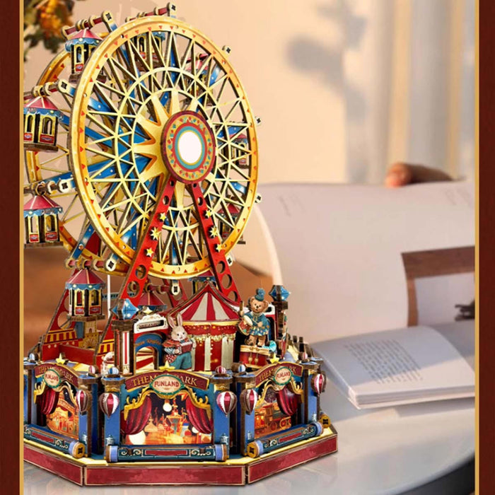 Century Ferris Wheel Music Box DIY 3D Wooden Model Kit, Creative Gift & Desktop Decor (367PCS) enginediyshop