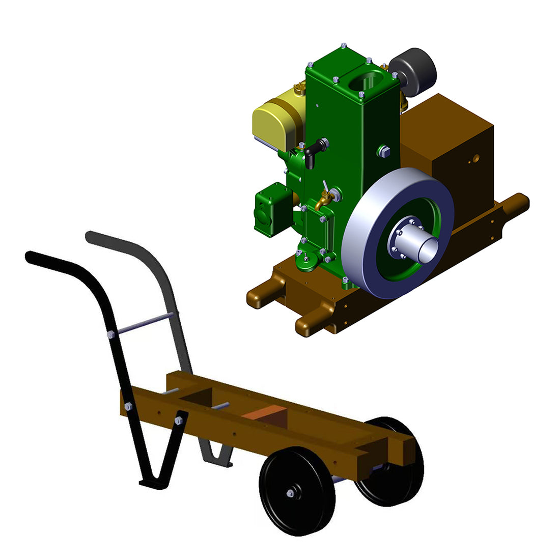 RETROL & OKMO L-D Miniature Single-Cylinder 4-Stroke Stationary Gasoline Engine Model 100th Anniversary Edition enginediyshop