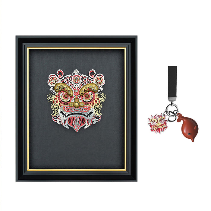 3D Metal Fortune Creature Futuristic Mechanical Relief Wall Art DIY  Model Kit -237PCS enginediyshop
