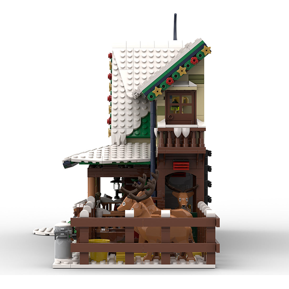 MOC-183213 Reindeer Ranch Christmas Snow Scene Assembly Building Blocks Set (1973PCS) enginediyshop