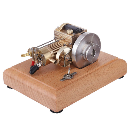 Mini 1.6cc Water-cooled Single-cylinder 4-stroke Gasoline Engine Internal Combustion Engine Model with Wooden Base enginediyshop