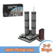 Mocsage 1/2000 Scale World Trade Center (1973-2001) Micro Parts Building Blocks Set (982PCS) enginediyshop