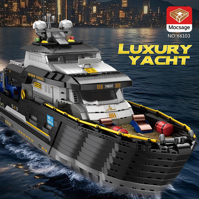 Mocsage MOC-185307 1/30 Scale Luxury Super-yacht Building Blocks Set-4421PCS enginediyshop