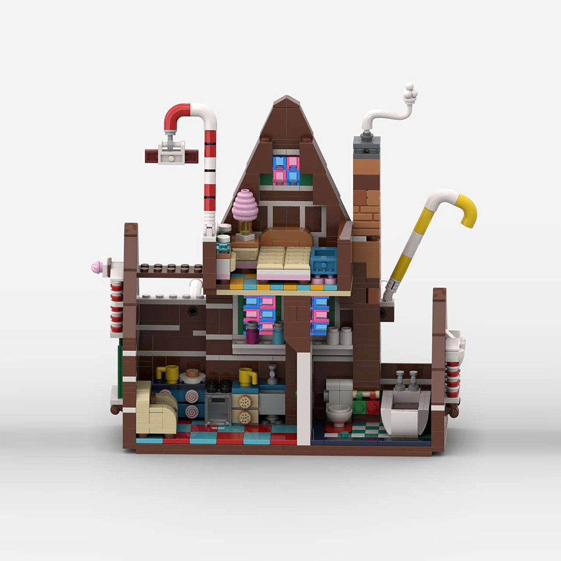 MOC-199764 Winter Village Pastry Shop Christmas Building Blocks Set (1904PCS) enginediyshop