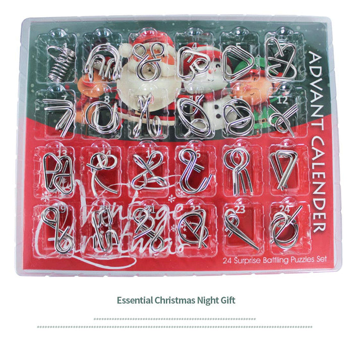Advent Calendar Brain Teaser Adventskalender Christmas Gift Creative Intelligence Toy (Set of 24) enginediyshop
