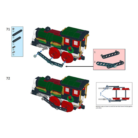 MOC-49581 Christmas Train Model Building blocks Toys Set enginediyshop