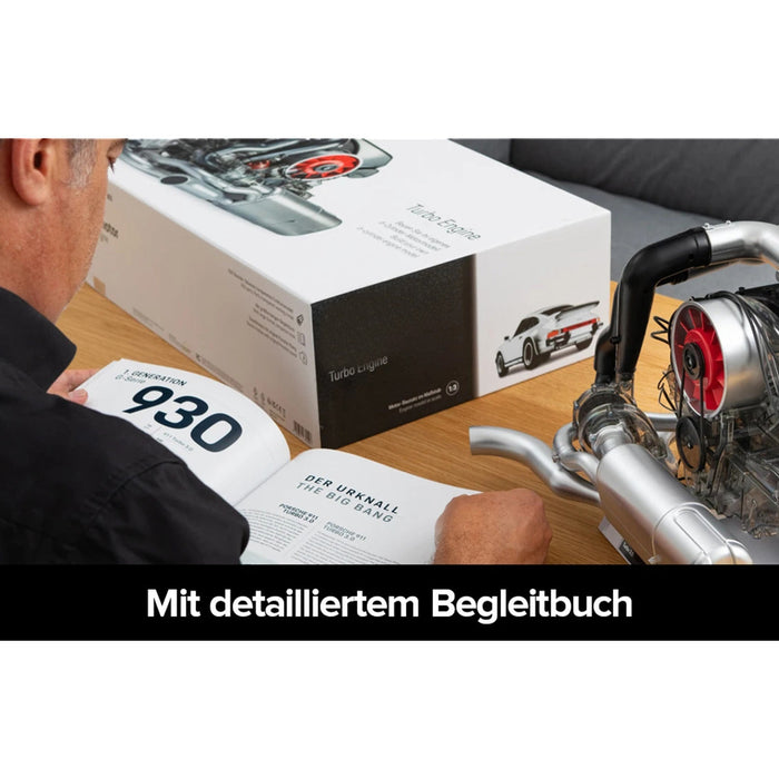 1/3 Scale DIY Turbo Engine Model Kit - Electric Motorized Horizontal Opposed 6-Cylinder with Working Turbocharger, STEM Educational Display Toy enginediyshop