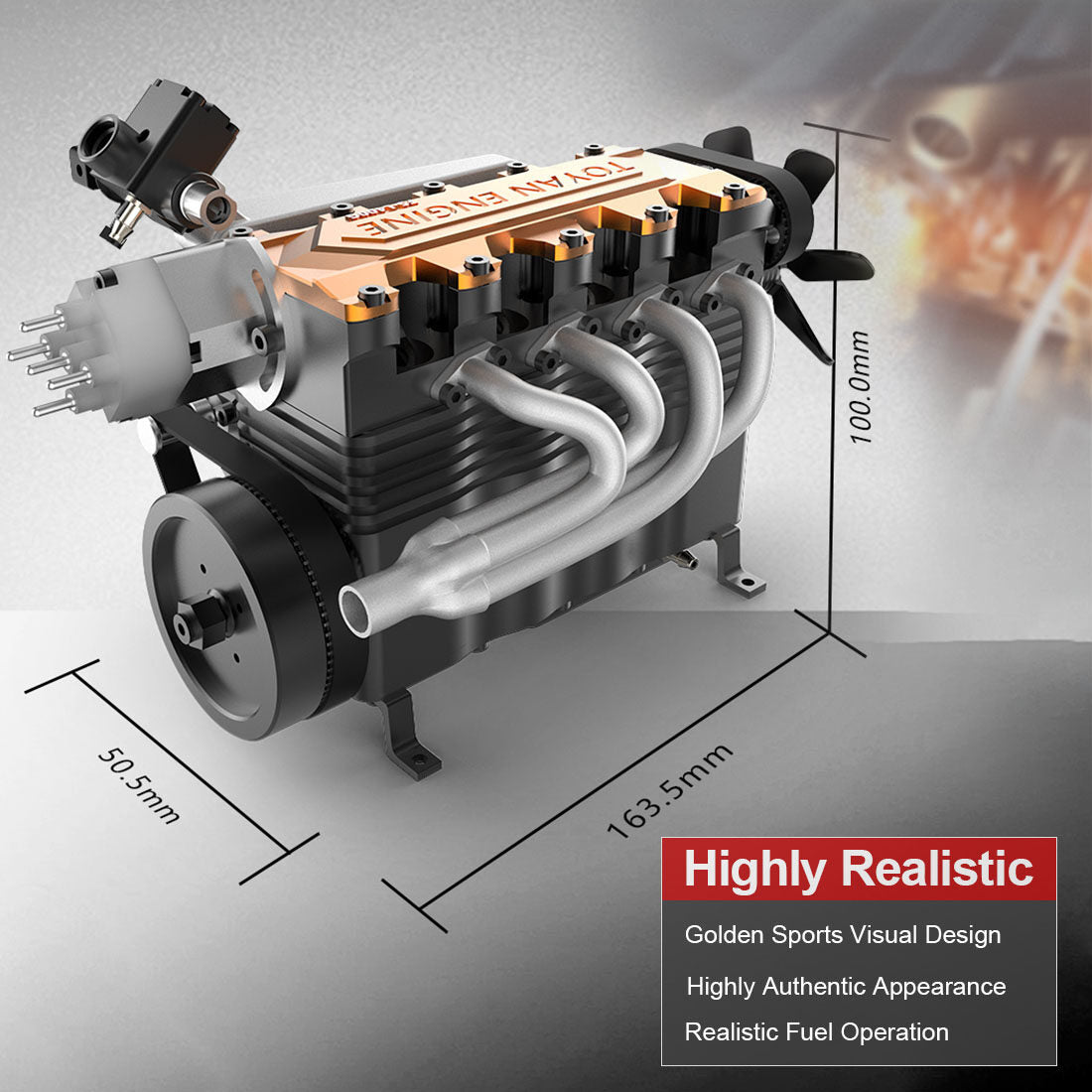 TOYAN FS-L400BGC 4-Cylinder 4 Stroke OHC L4 14cc Inline Water-Cooled G ...