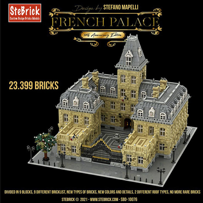 MOC-70573  French Palace 10th Anniversary Edition  French Palace V2.0 Bricks DIY Building Block Small Particle Model（23399PCS) enginediyshop