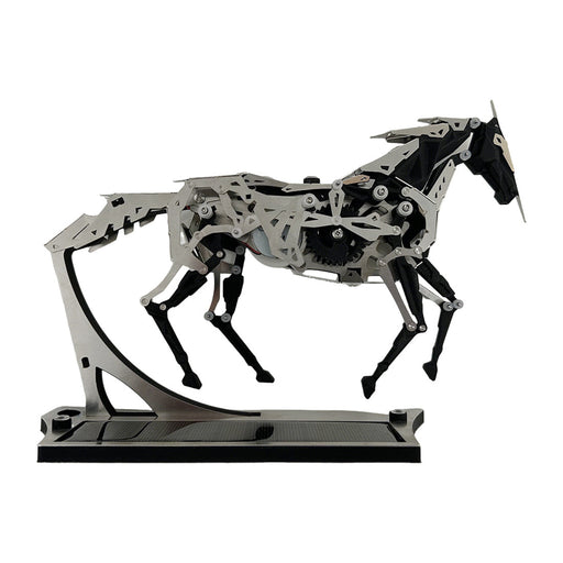 Solar-Powered Mechanical Horse 3D Metal Model DIY Assembly Art Sculpture Powered  Industrial Style Desk Decor Creature Mechanical Display Kit -165PCS enginediyshop