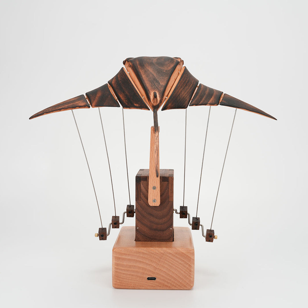 Wooden Manta Bionic Marine Biological Dynamic Model, Desktop Relaxation Decor