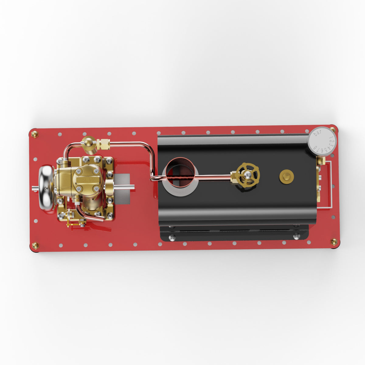 RW-BL1K Steam Engine and Boiler Model Kit for Steam Boat Mini Reversible Reciprocating Single-Cylinder Steam Engine Kit