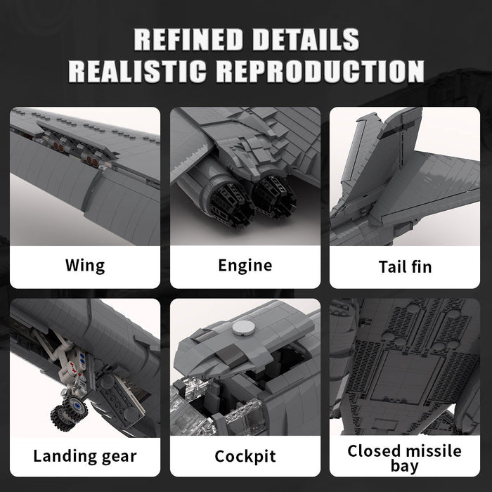 1/35 Scale B-1 Lancer Bomber Military Theme Building Blocks Set (6718PCS)