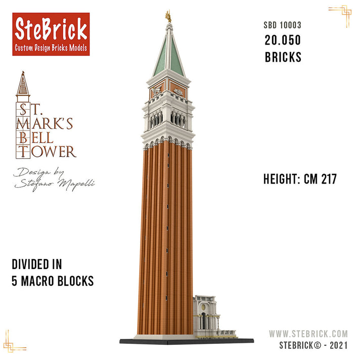MOC-99638 1/50 St-Mark's Bell Tower Building Blocks MOC Set Toys (20050PCS) enginediyshop