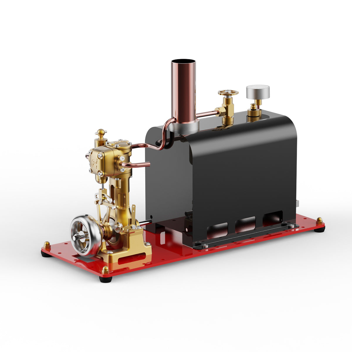 RW-BL1K Steam Engine and Boiler Model Kit for Steam Boat Mini Reversible Reciprocating Single-Cylinder Steam Engine Kit