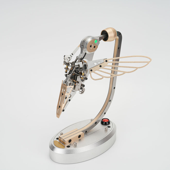 3D Metal Mechanical Hummingbird Dynamic Bionic Bird Model with Transmission DIY Assembly Kit enginediyshop