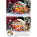 Christmas Snowy Night DIY Miniature House Model Kit, Winter Scene Music Box with Glass Cover, Desktop Decor & Handcrafted Puzzle Gift for Holidays (200+PCS) enginediyshop