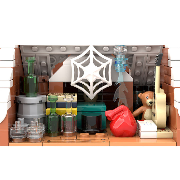 MOC-228435 Winter Modular Christmas Snow Scene Street Scene Building Blocks Set (1841PCS) enginediyshop