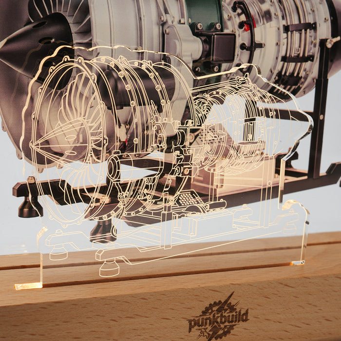 Punkbuild  Engine Night Light Acrylic LED Lamp enginediyshop