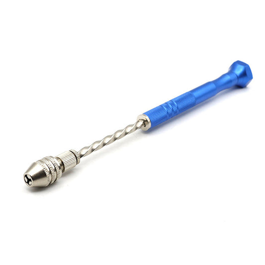 Semi-automatic Hand Twist Drill Hole Punch Accessories DIY Tools Set (Blue) enginediyshop