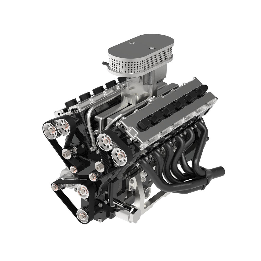 ENJOMOR V12 GS-V12 72CC DOHC Four-Stroke V-Shaped Twelve-Cylinder Water-Cooled Electric Gasoline Internal Combustion Engine Model - V12 Engine Model That Works enginediyshop