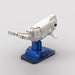 MOC-214769 Beluga Whale Building Blocks Set, White Marine Creature Brick Set with Display Base(303PCS) enginediyshop