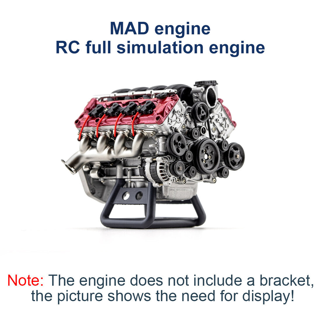 MAD RC V8 Engine Model Kit - Build Your Own V8 Engine for Car AX90104 ...