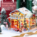 Christmas Snowy Night DIY Miniature House Model Kit, Winter Scene Music Box with Glass Cover, Desktop Decor & Handcrafted Puzzle Gift for Holidays (200+PCS) enginediyshop